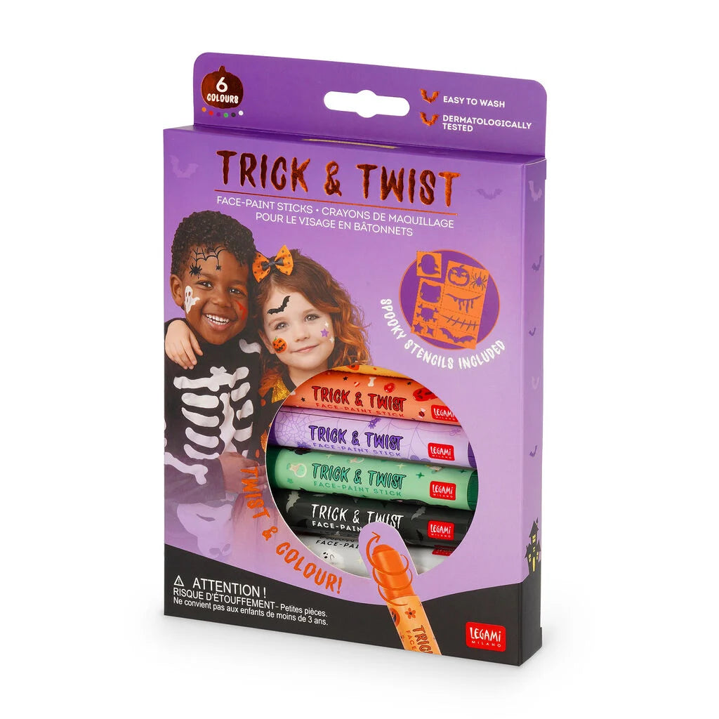 Legami - HALLOWEEN EDITION - Face-Paint Sticks A Set Of 6pcs - Trick & Twist