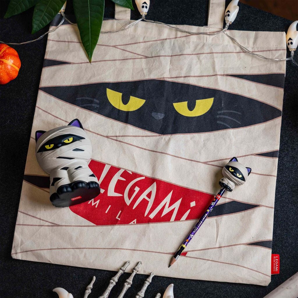 Legami - HALLOWEEN EDITION - Pencil With Halloween Squishy - Squeezies - Mummy Cat / Nine Lives Later