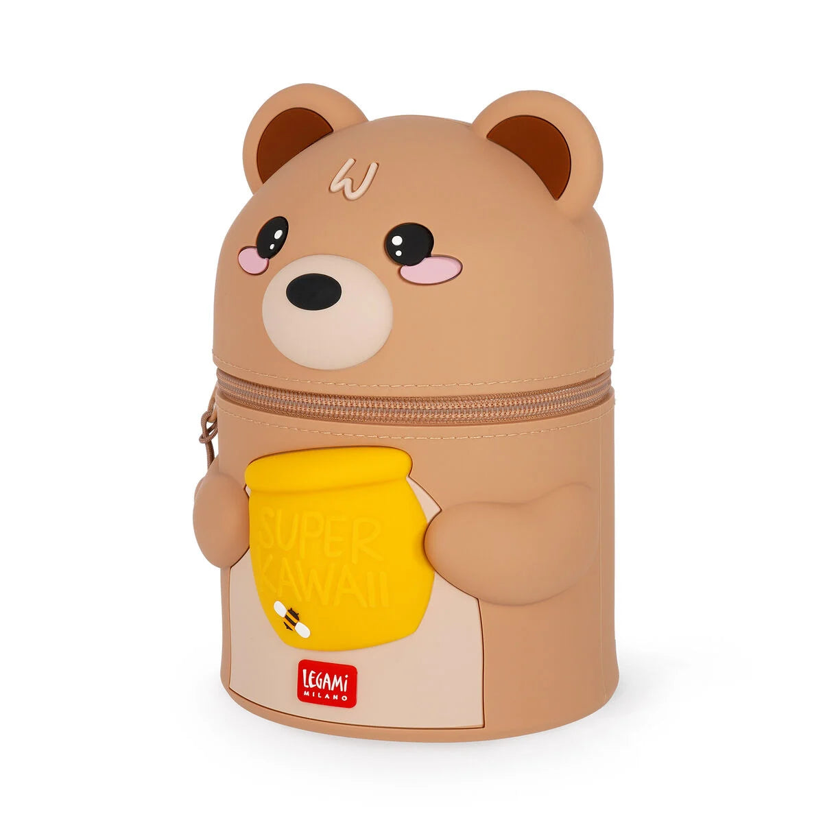 Legami Soft Silicone Table Pen Holder - Super Kawaii - Teddy Bear