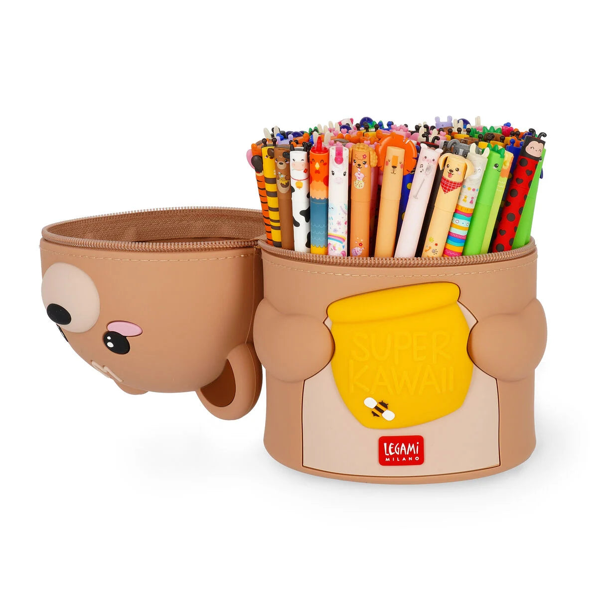 Legami Soft Silicone Table Pen Holder - Super Kawaii - Teddy Bear