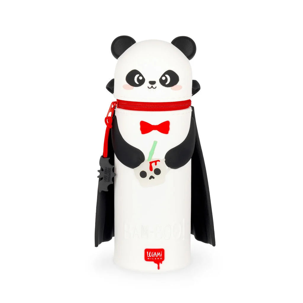 Legami - HALLOWEEN EDITION - 2-In-1 Silicone Pencil Case - Kawaii - Panda "Bam-Boo"