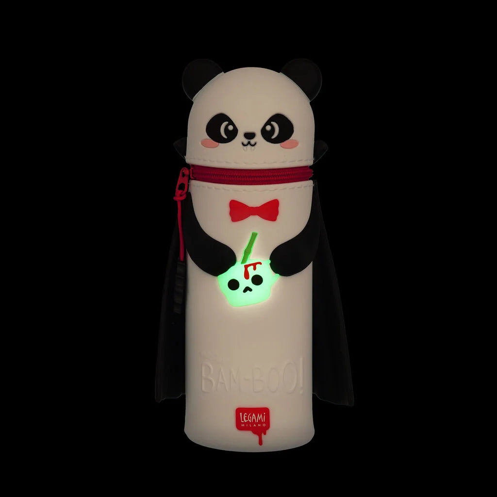Legami - HALLOWEEN EDITION - 2-In-1 Silicone Pencil Case - Kawaii - Panda "Bam-Boo"