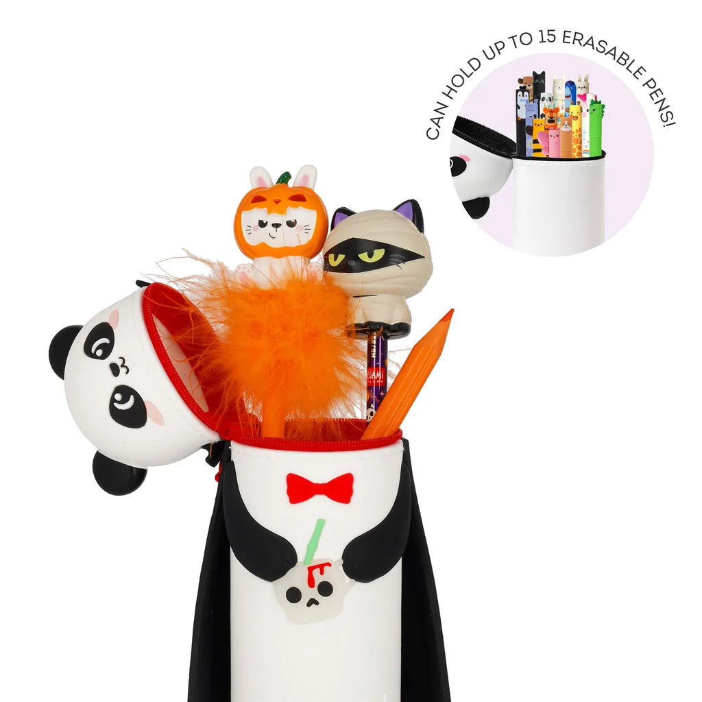 Legami - HALLOWEEN EDITION - 2-In-1 Silicone Pencil Case - Kawaii - Panda "Bam-Boo"