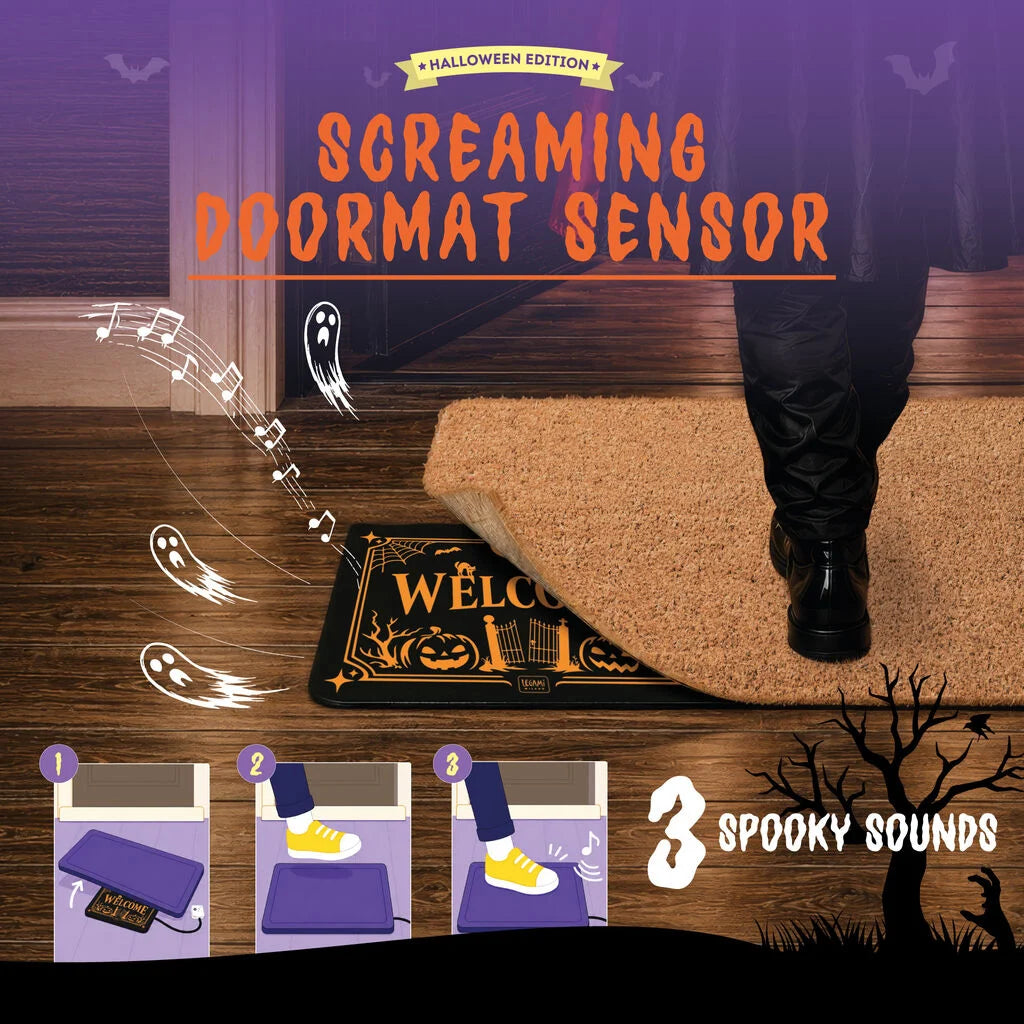 Legami - HALLOWEEN EDITION - Undermat with Sound Effects - Screaming Doormat Sensor