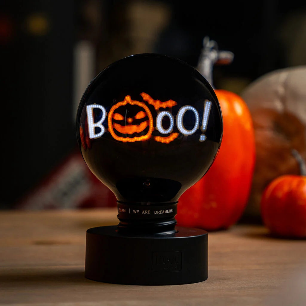 Legami - HALLOWEEN EDITION - Decorative Lightbulb-Shaped Table Lamp - Bulb Fiction XL - Pumpkin Booo