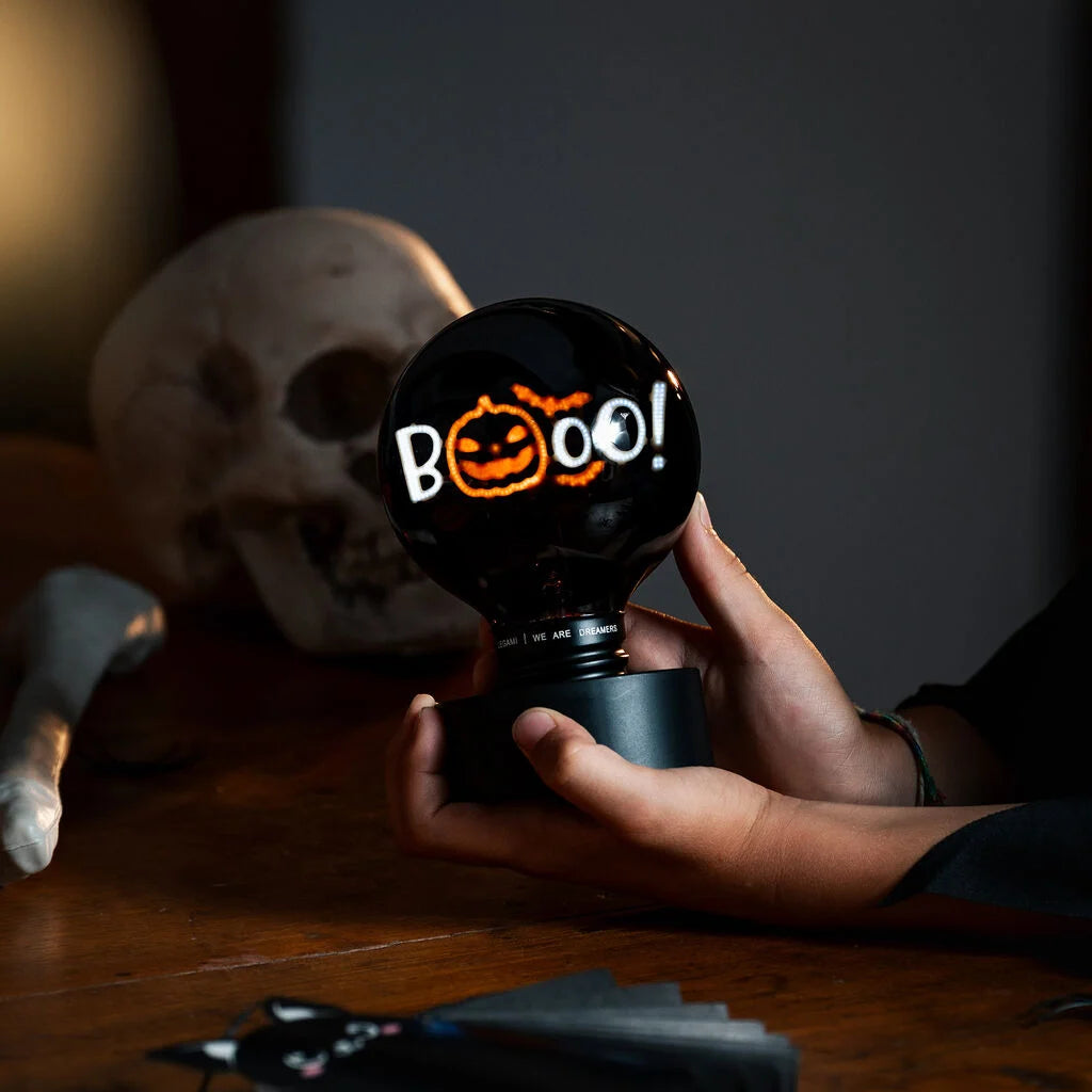 Legami - HALLOWEEN EDITION - Decorative Lightbulb-Shaped Table Lamp - Bulb Fiction XL - Pumpkin Booo