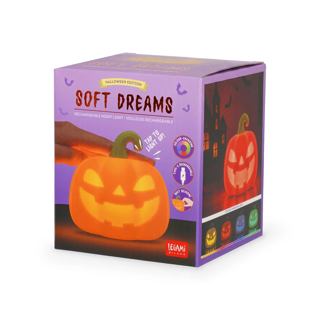 Legami - HALLOWEEN EDITION - Rechargeable LED Night Light - Soft Dreams - Pumpkin