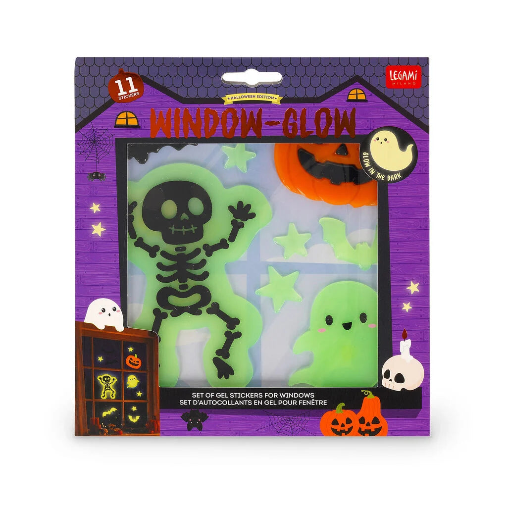 Legami - HALLOWEEN EDITION - Gel Window Stickers A Set Of 11pcs - Window-Glow