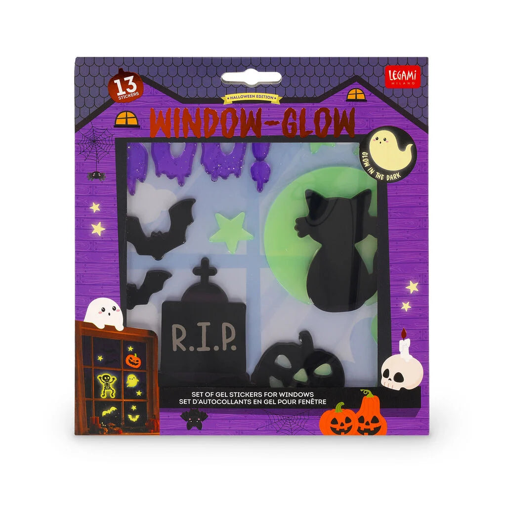 Legami - HALLOWEEN EDITION - Gel Window Stickers A Set Of 13pcs - Window-Glow
