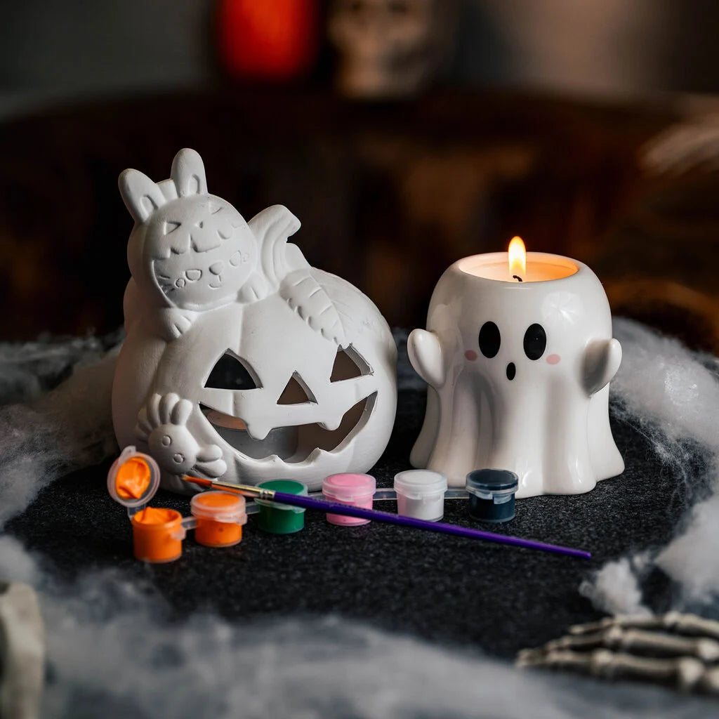 Legami - HALLOWEEN EDITION - Halloween Candle-Holder Decoration Kit - Paint Your Halloween - Bunny