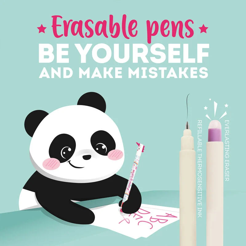 Legami Erasable Gel Pen 0.7mm Black Ink - Panda