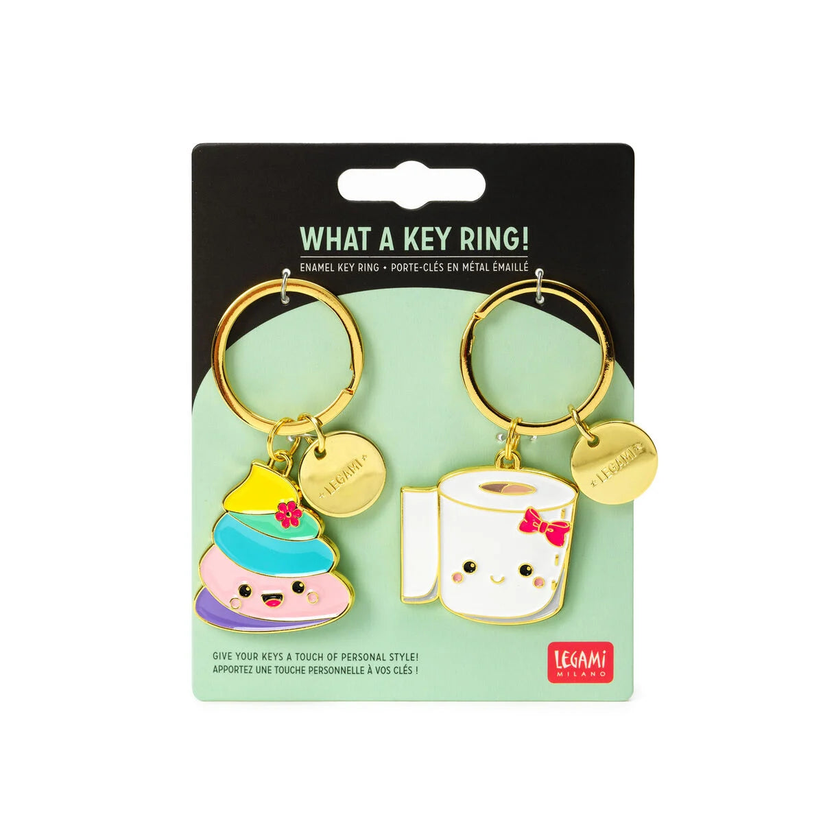 Legami What A Key Ring! Enamel Key Ring - Poo