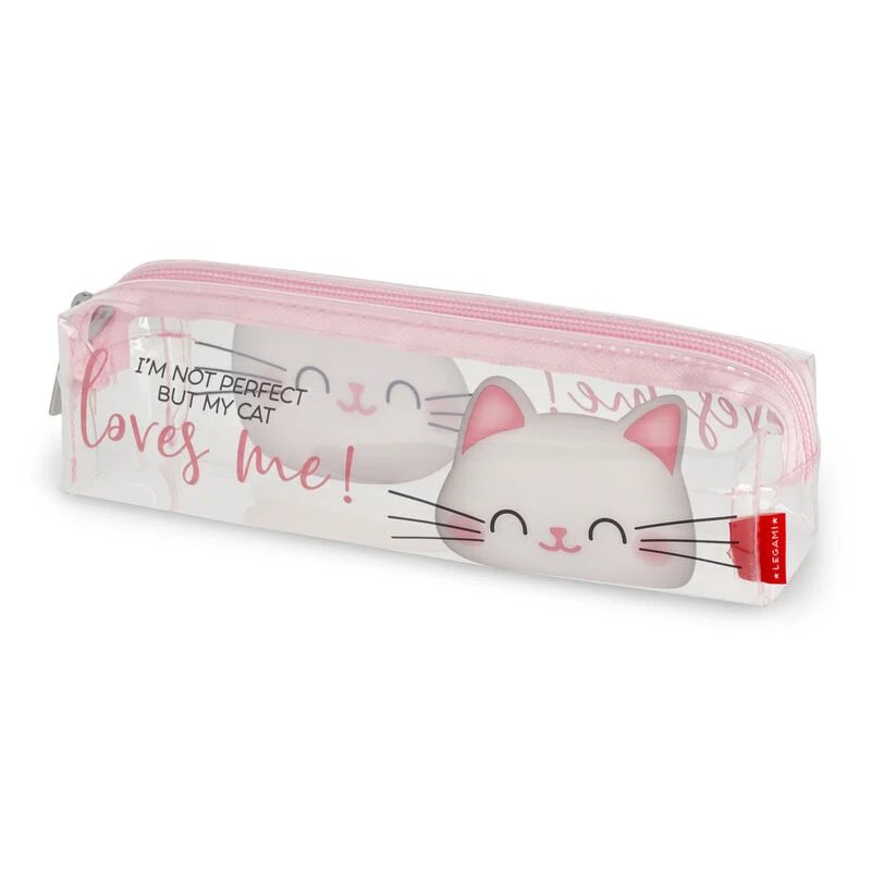 Legami Transparent Pencil Case Kitty PC0026