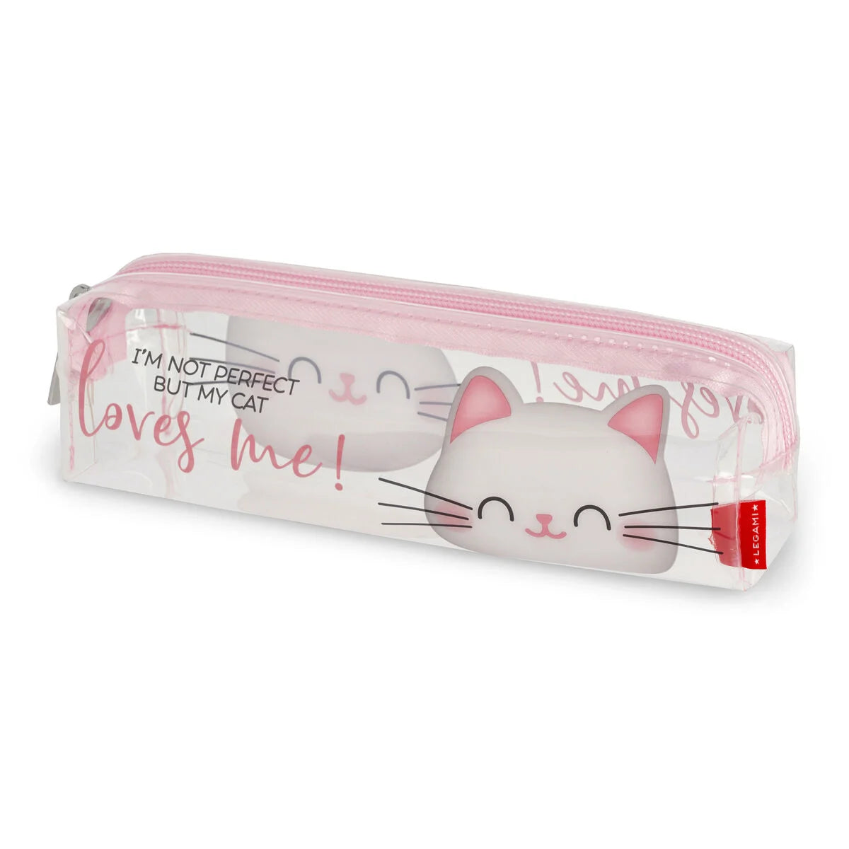 Legami Soft Transparent Pencil Case - Kitty