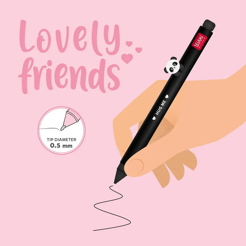 Legami Lovely Friends Gel Pen 0.5mm Black Ink - Panda