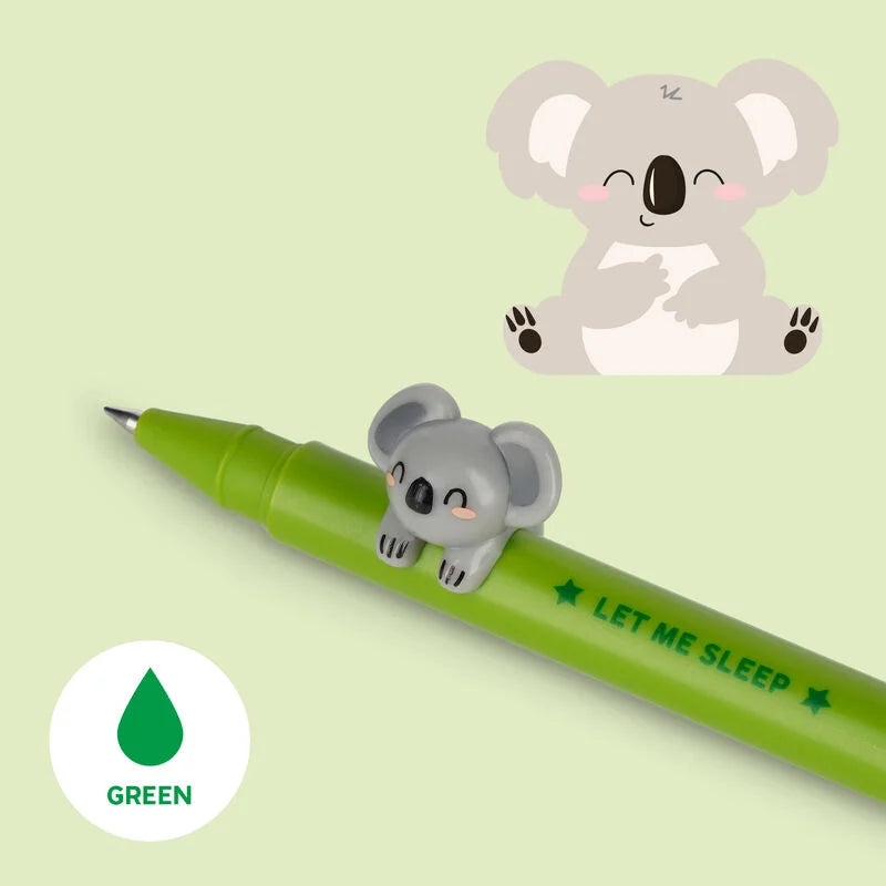 Legami Lovely Friends Gel Pen 0.5mm Green Ink - Koala