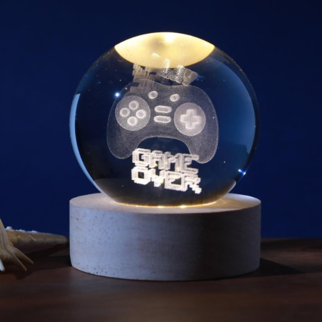 iTotal LED Table Lamp - Crystal Ball - Game Over