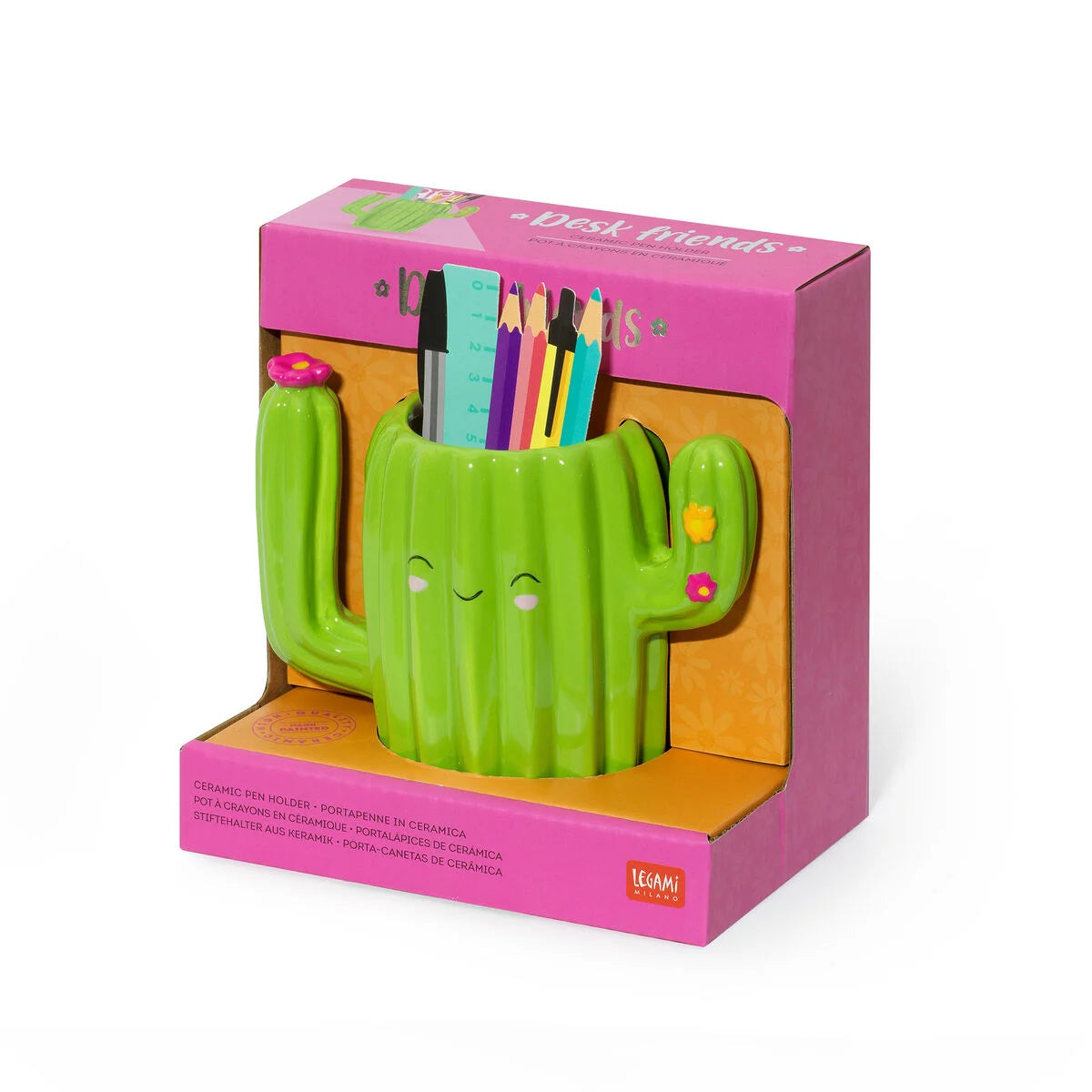 Legami Ceramic Pen Holder - Desk Friends Cactus