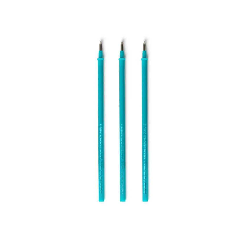 Legami Erasable Gel Pen Refill A Pack Of 3pcs - Turquoise Ink