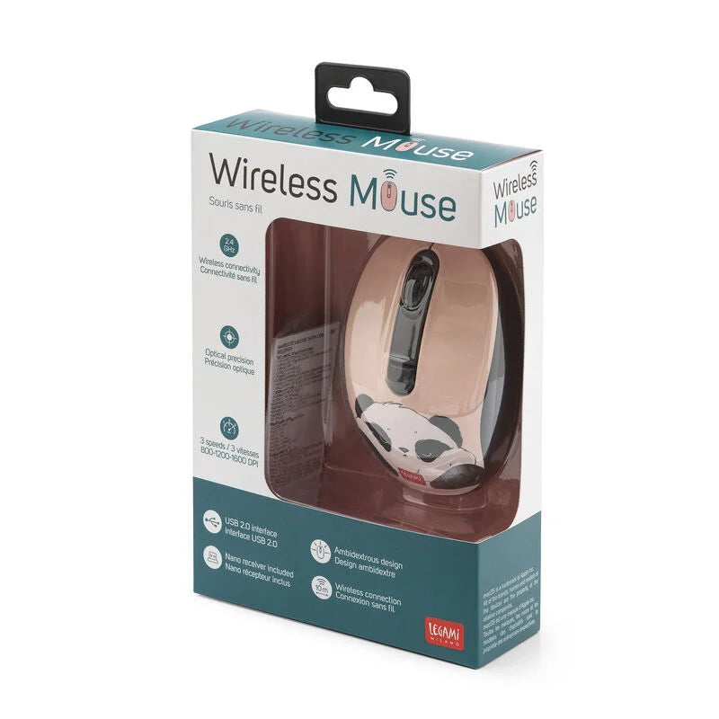 Legami Wireless Mouse With USB Receiver - Panda