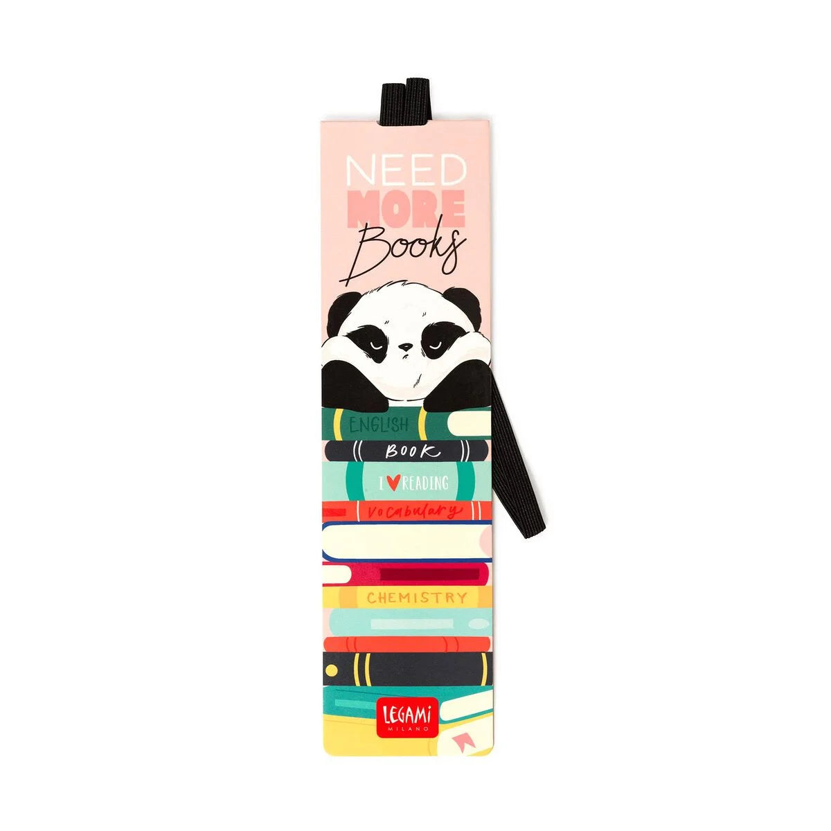 Legami Bookmark With Elastic Band - Panda