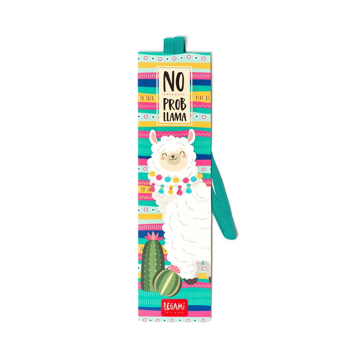 Legami Bookmark With Elastic Band - Llama