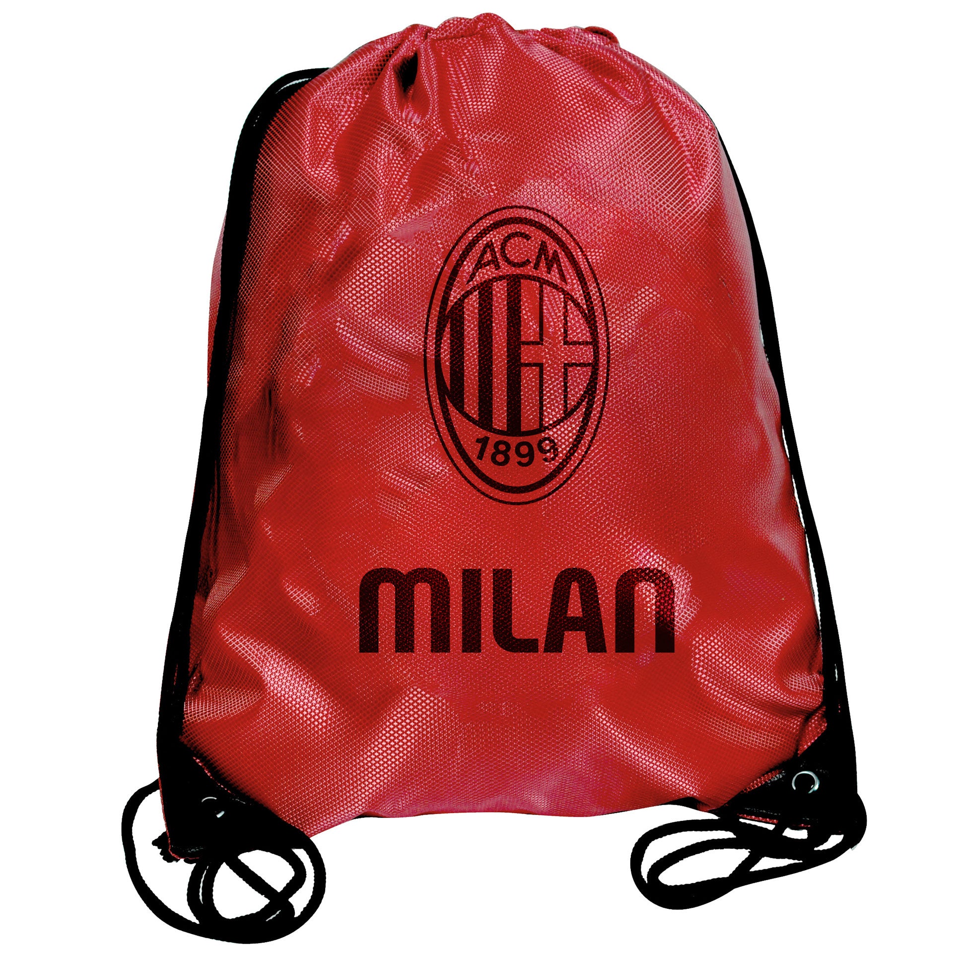 AC Milan FC String Bag 44 x 33cm - Red With Logo