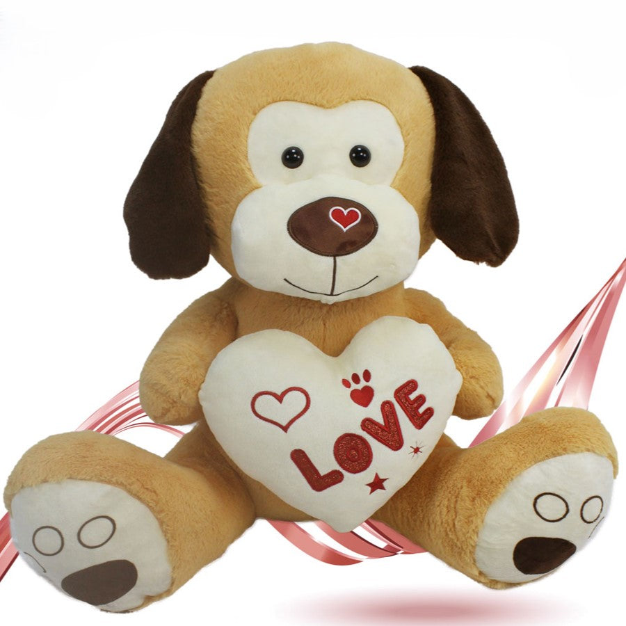 Brown Big Doggy With Heart 55cm