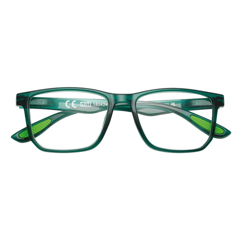 Zippo Reading Glasses +2.00 - 31Z-G8-CRV200 - Green With Green Rubber