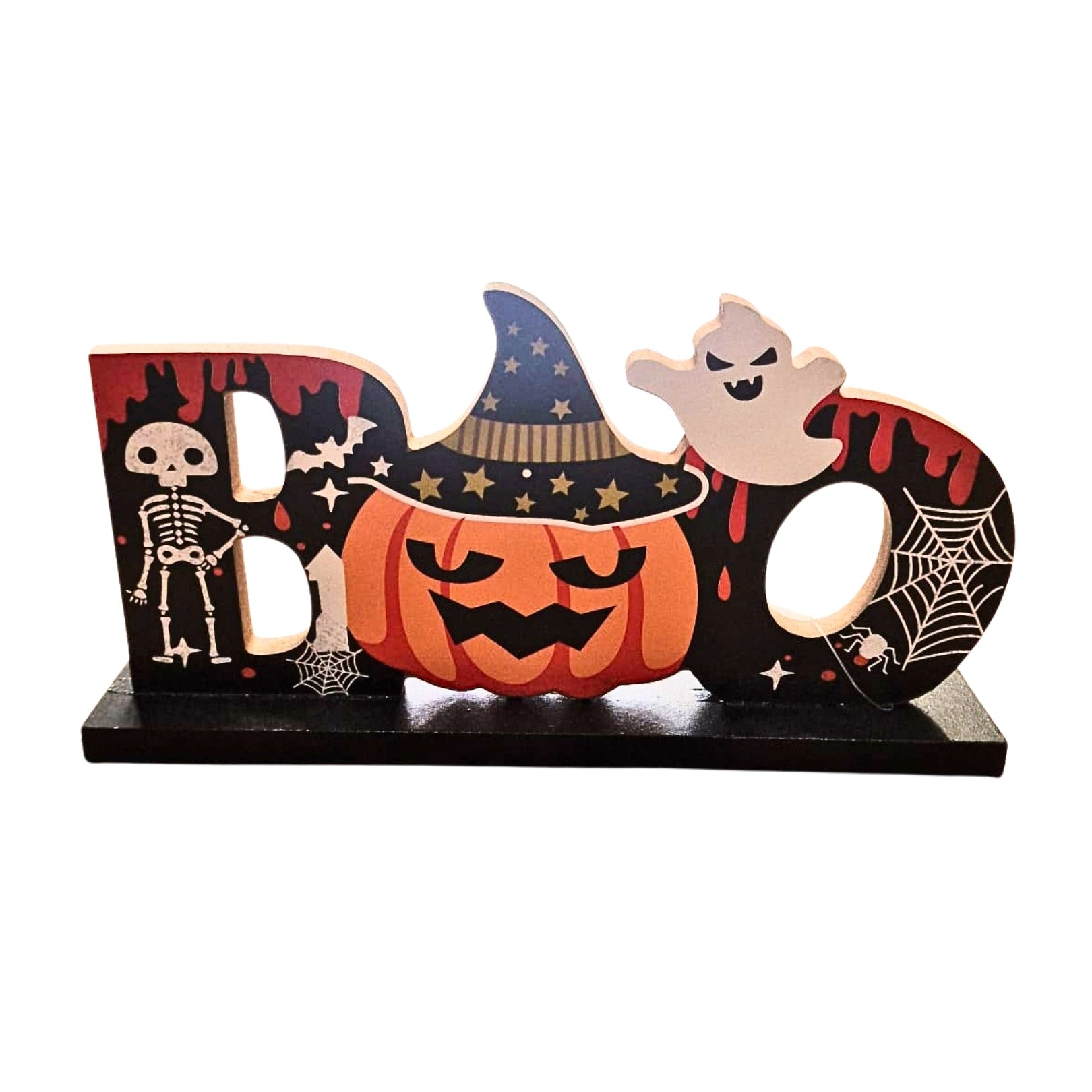Halloween 'Boo' Plaque 22.5x12cm