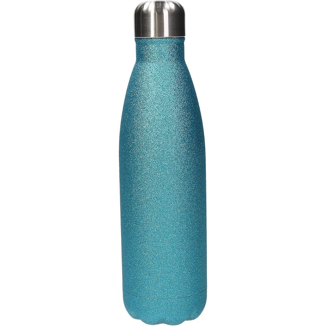 Natural Love Stainless Steel Bottle With Double Wall 500ml - Glitter Blue