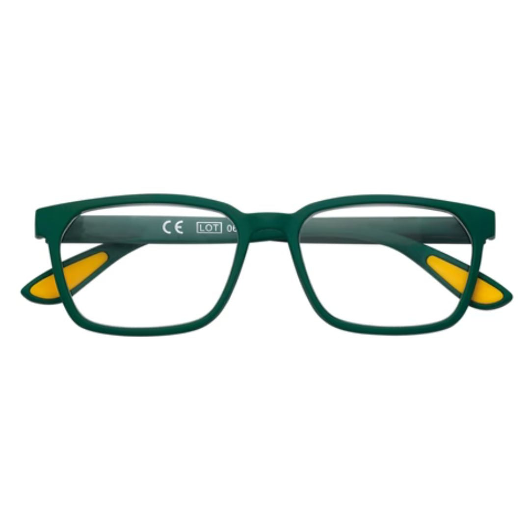 Zippo Reading Glasses +2.50 - 31Z-PR105-250 - Green With Yellow Rubber