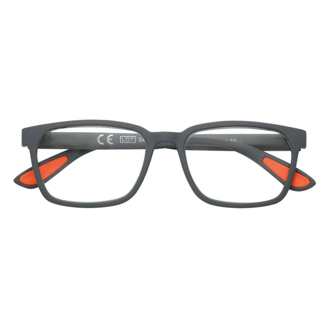 Zippo Reading Glasses +2.50 - 31Z-PR108-250 - Grey With Orange Rubber