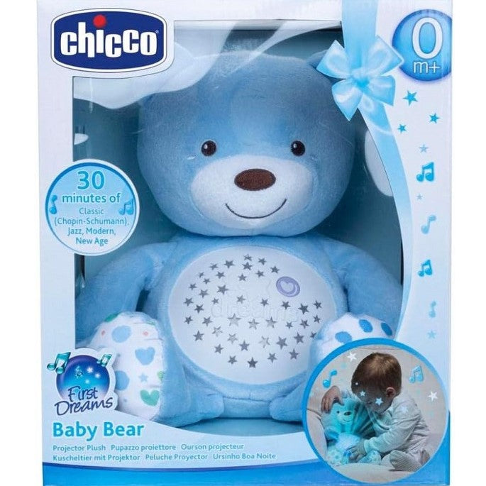 Chicco First Dreams Projector Plush - Baby Bear Blue +0m