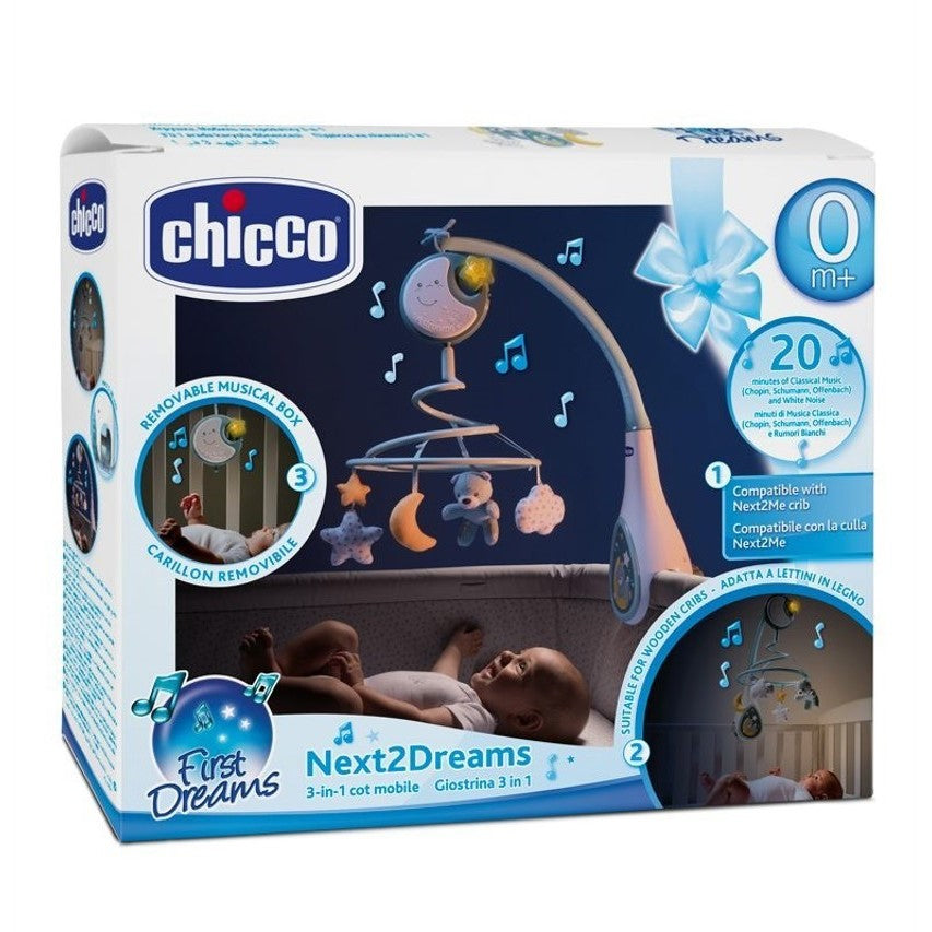 Chicco First Dreams Next2Dreams Carousel - Baby Blue +0m