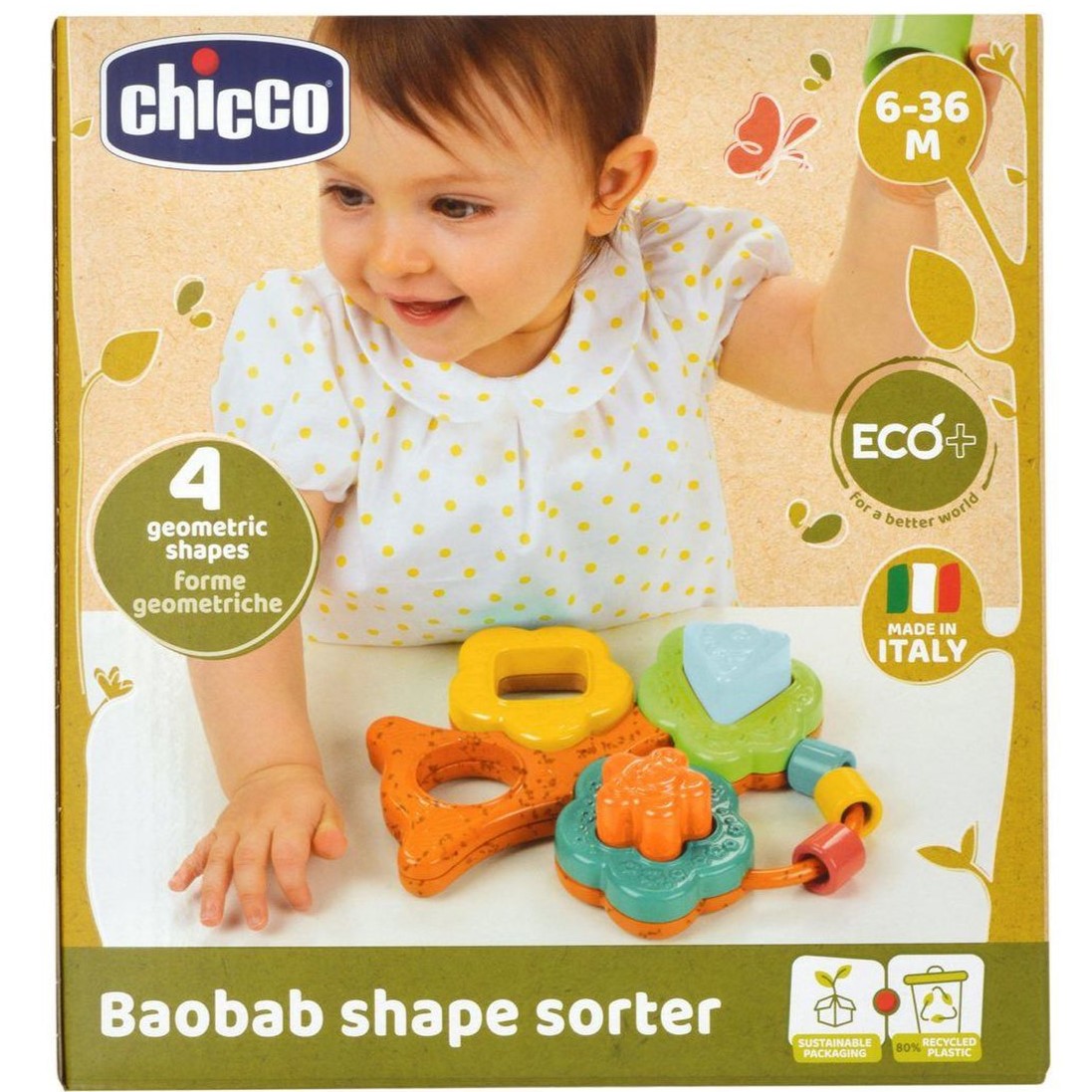 Chicco Baobab Shape Sorter ECO+ 6-36m