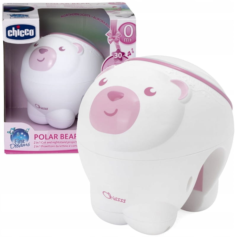 Chicco First Dreams 2 in 1 Cot and Nightstand Projector - Pink