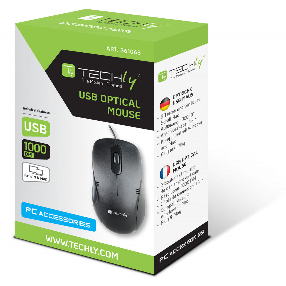 Techly USB Optical Mouse