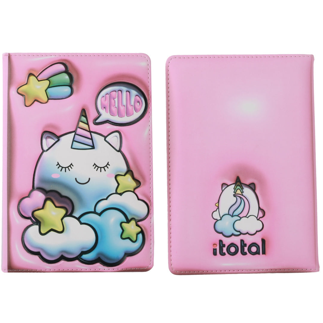 A5 iTotal 3D Lined Notebook 96p - Unicorn