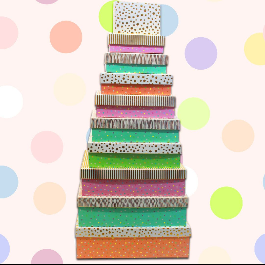 Mood Gift Box Colourful Confetti - 7.5 x 27 x 19cm x 1pc Assortment