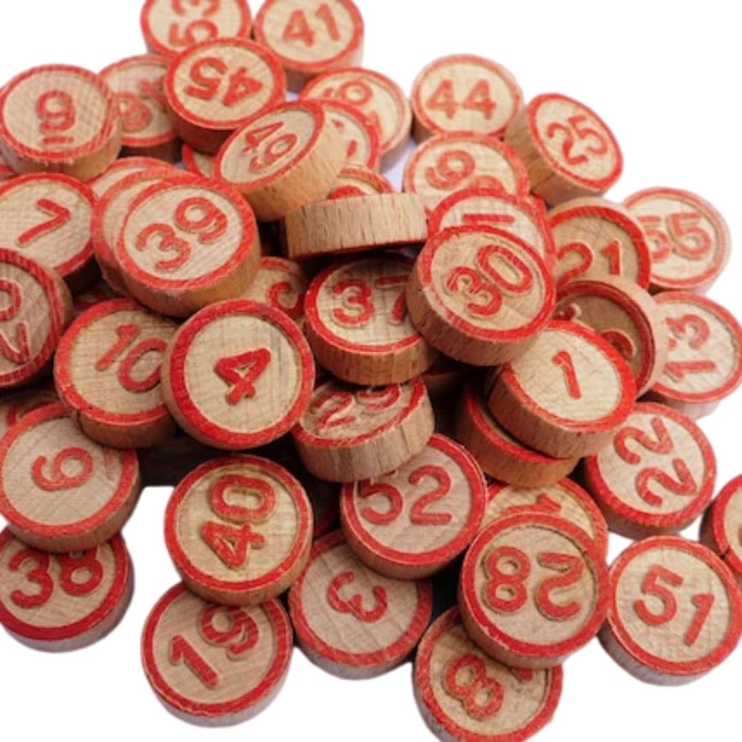 Bingo Wooden Numbers 1-90