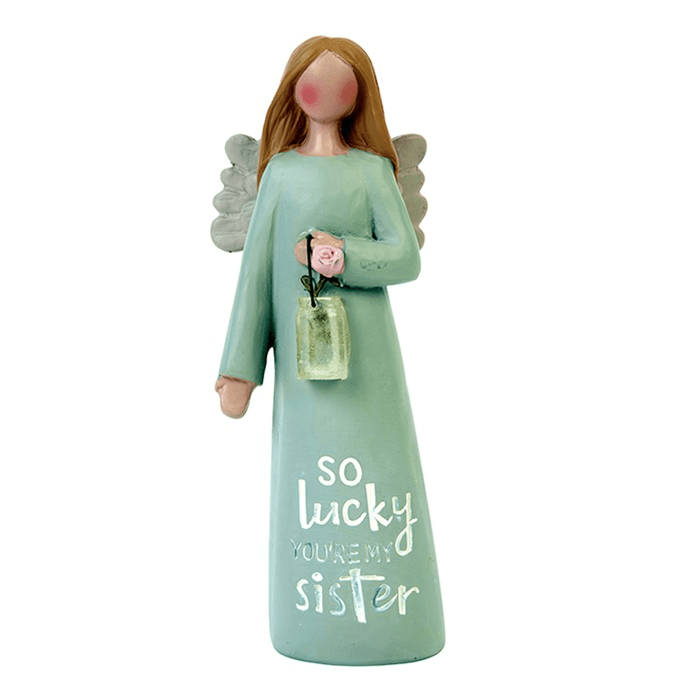 So Lucky Your My Sister Angel Figurine