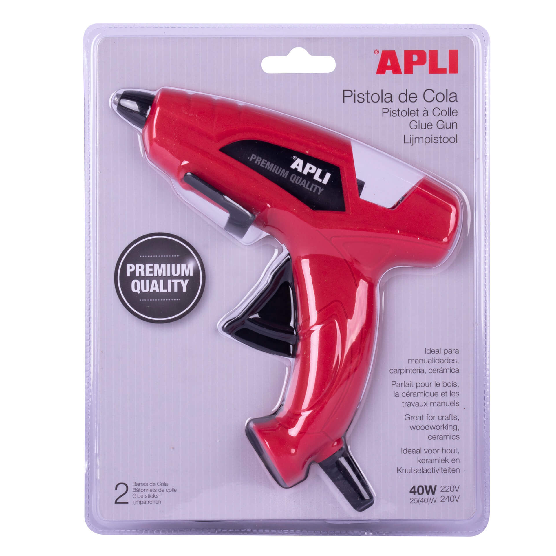 Apli Glue Gun + 2 Glue Sticks 11mm