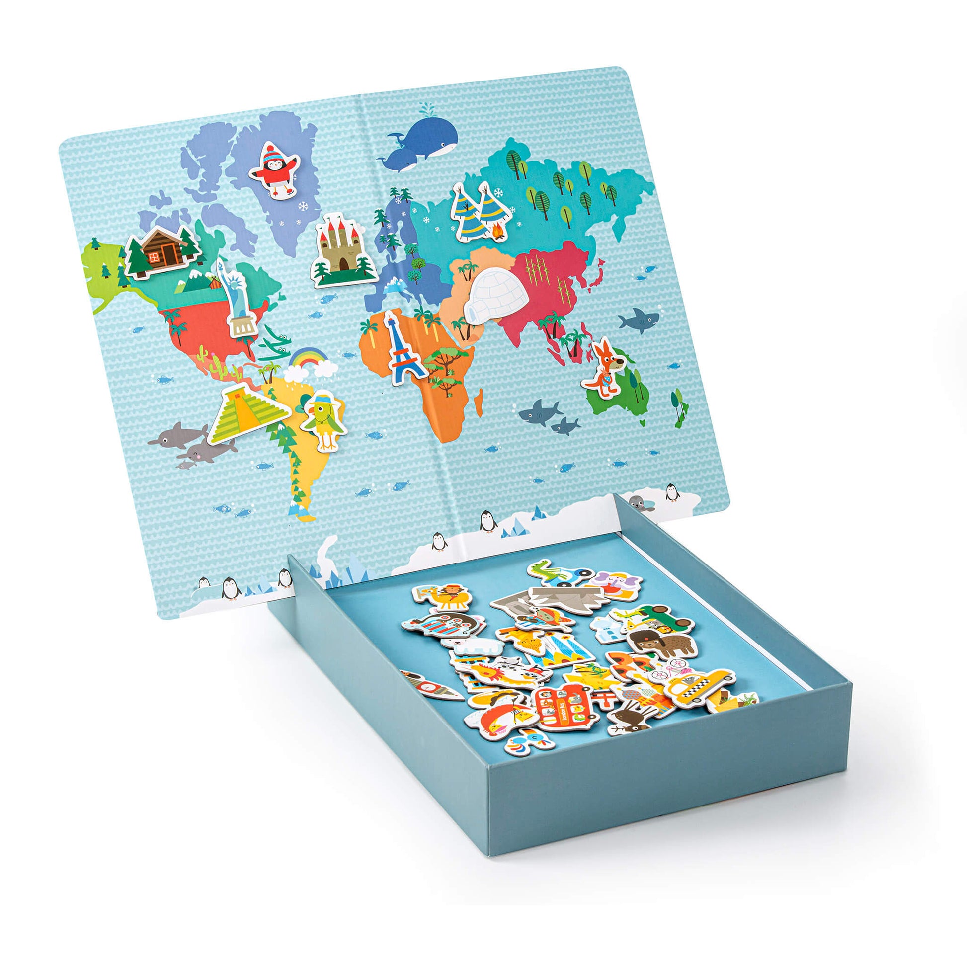 Apli Kids Magnets +3y - World Map 40pcs