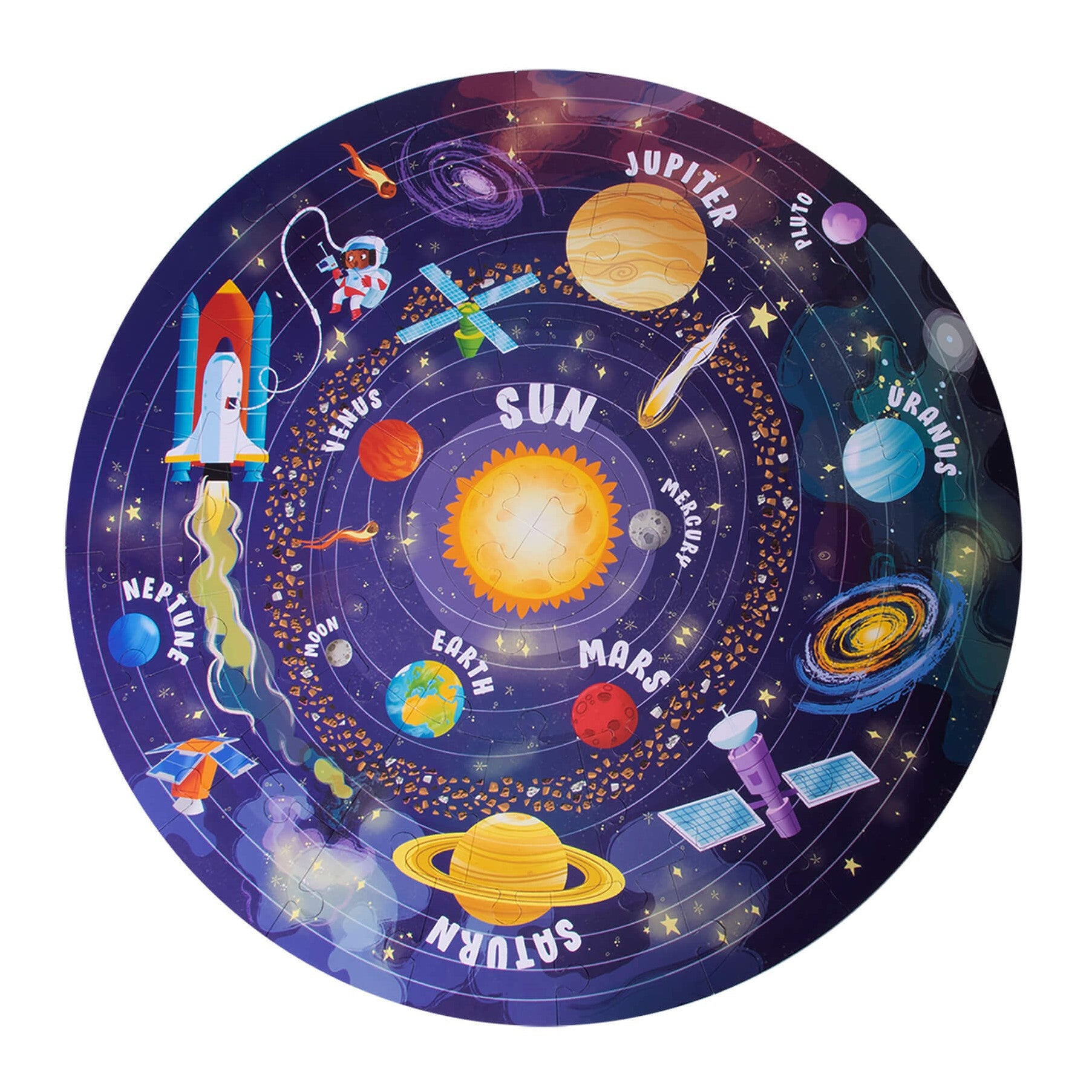 Apli Kids Circular Puzzle x 48pcs - Solar System +5y