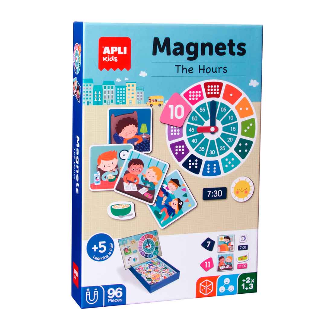 Apli Kids Magnets +5y - The Hours 96pcs