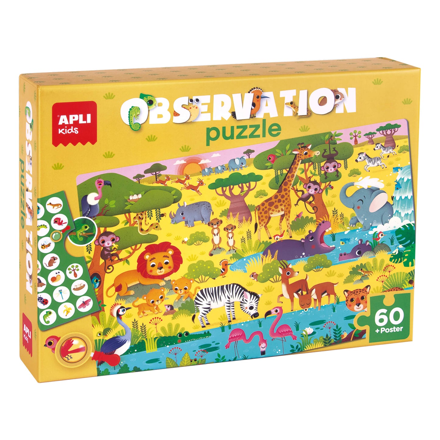 Apli Kids Observation 60pcs Puzzle 4+ - Savannah