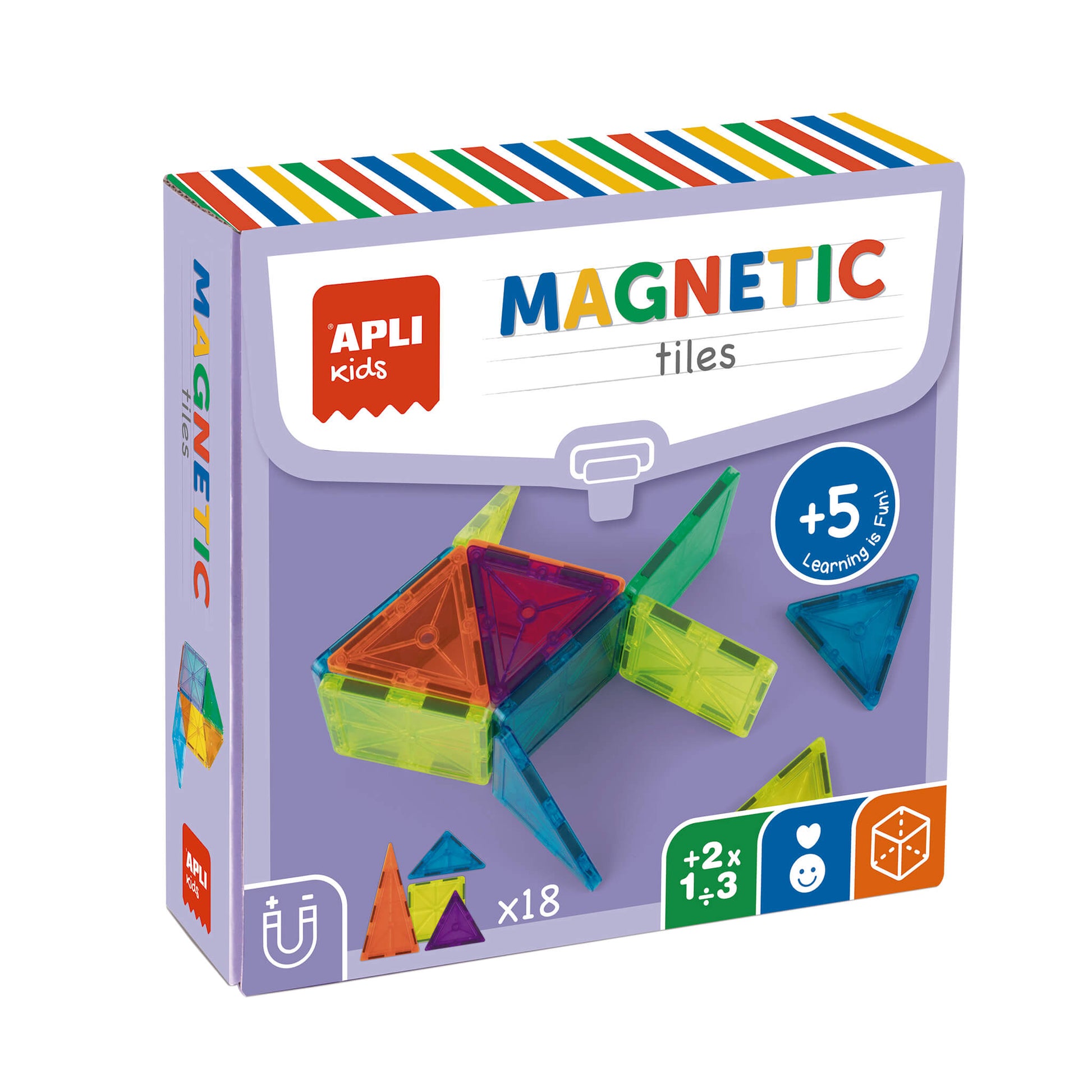 Apli Kids Magnetic Tiles A Pack Of 18pcs +5y