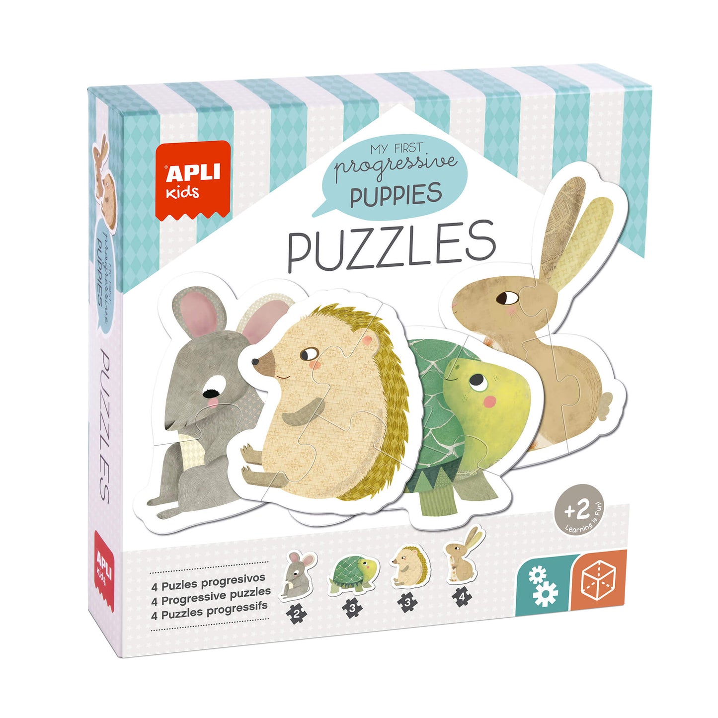 Apli Kids 4 Progressive Puzzles - Puppies +2y