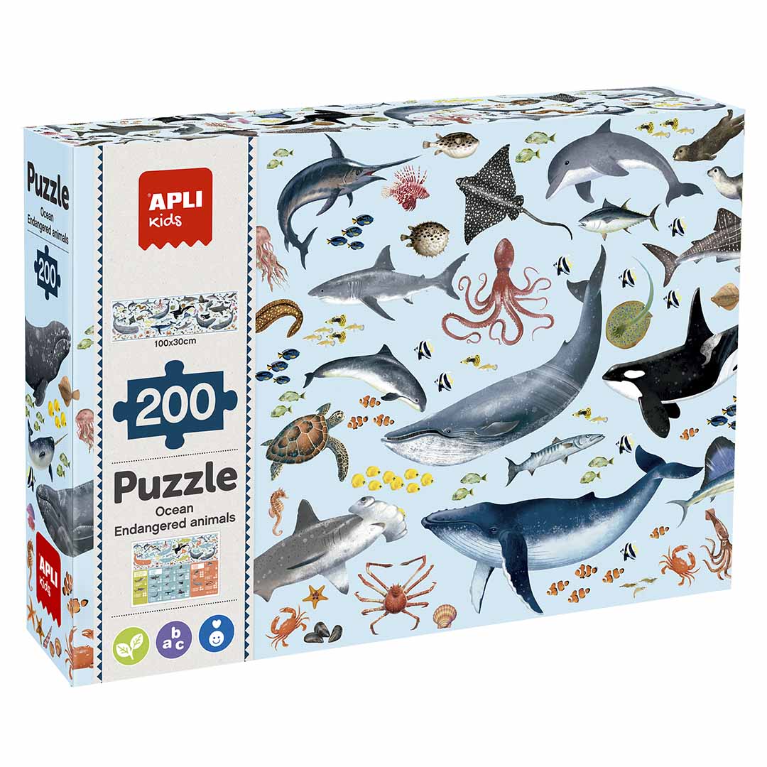 Apli Kids Ocean Endangered Animals Puzzle +6years